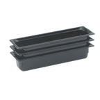 Thumbnail image #1 for Vollrath Super Pan® 8054420 2/4 GN Polycarbonate Food Pan, 4" Deep, Black, Low-Temp Case of 3