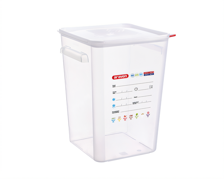 Product image #1 for Araven ZONA 23 qt Clear Square Polypropylene Food Storage Container with Airtight Lid