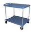 Thumbnail image #1 for Metro myCart Series 2-Shelf Blue Polymer Utility Cart with Open Base and Microban