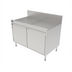 Thumbnail image #1 for Top Shelf 42-Inch Stainless Steel Freestanding Underbar Storage Cabinet with Drainboard Top