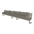 Thumbnail image #1 for Advance Tabco 5-Station Wall-Mounted Electronic Hand Sink with 5 Faucets, 100 Inch