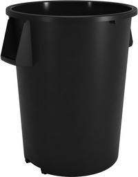 Bronco 55-Gallon Round Stackable Waste Container, Black
