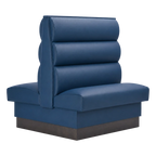 Thumbnail image #1 for ATSMFG ATS AT&S-AD-W48-3CHHO GR8 William Standard Booth, double, 48" long x 48" high, 3-channel Horizontal back, removable sinuous spring seat with