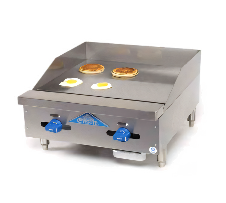 Product image #1 for Comstock-Castle Countertop Gas Griddle with 24" x 21" Polished Steel Plate, 50,000 BTU