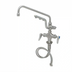 Thumbnail image #2 for UltraRinse Stainless Steel Single-Hole Deck-Mount Mixing Faucet with 12-Inch Swing Nozzle and 1.5 GPM Spray Arm