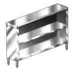 Thumbnail image #1 for Klinger's Trading DC1836 36-Inch Stainless Steel Dish Cabinet, Open Base with Mid-Shelf, 18-Gauge Body