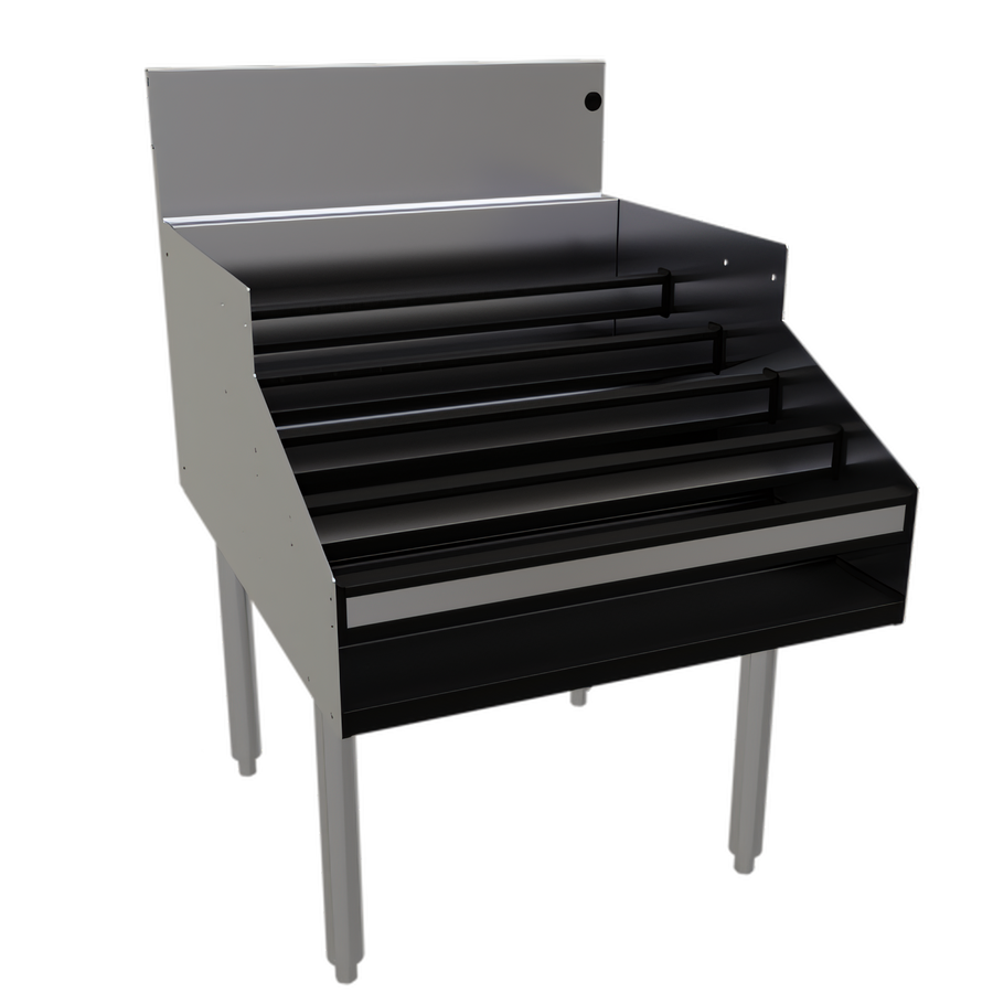 Product image #1 for Glastender Free-Standing 5-Step Stainless Steel Underbar Liquor Steps, 24 Inch W x 29 Inch D
