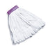 Thumbnail image #1 for Rubbermaid Commercial Products Rough Medium Looped-End Wet Mop Head, 5-Inch Headband, White Cotton/Polyester Blend