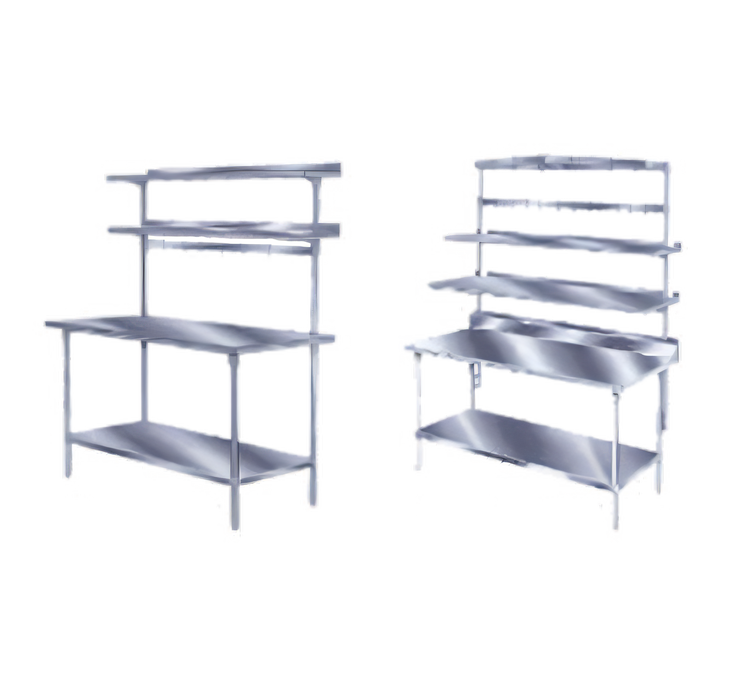 Product image #1 for Advance Tabco SWT-72 72-Inch Table-Mounted Semi-Circular Stainless Steel Pot Rack with 18 Hooks