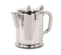 32 oz Stainless Steel Beverage Server with Hinged Cover and Tubular Hollow Handle