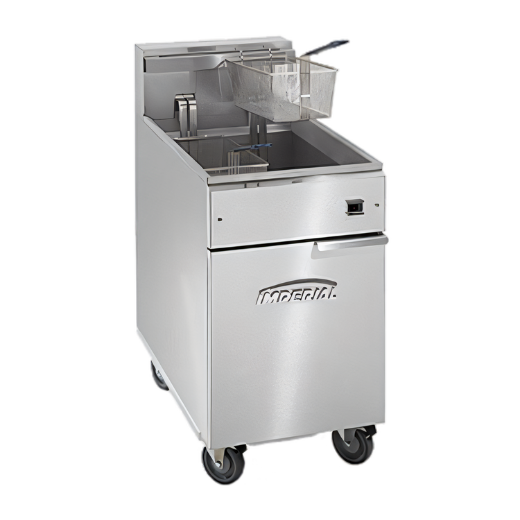 Product image #1 for Imperial IFS-75-EU 75 lb. Electric Floor Fryer, 18 kW, Tilt-Up Elements