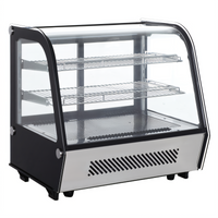 BakeryXpress 28-Inch Countertop Full-Service Refrigerated Display Case with Curved Front Glass
