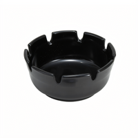 Black 4-Inch Round Bakelite Ashtray