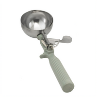 Vollrath Jacob's Pride Size 8 Round Bowl Thumb Disher, 4 oz, Gray Handle