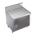 Thumbnail image #1 for Krowne Royal Series KR24-S30 30"W x 24"D Freestanding Stainless Steel Underbar Drainboard with Open Cabinet Base