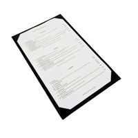 Winco Black Leather-Like Single Legal-Size Menu Cover