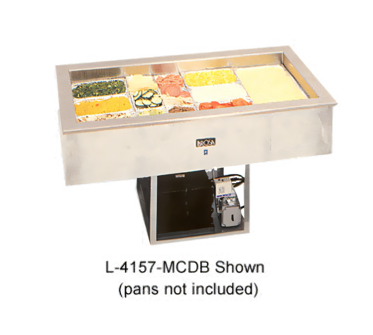 Product image #1 for La Rosa Refrigeration 3-Pan Drop-In Self-Contained Refrigerated Cold Pan, 44-3/8 Inch Wide, 115V