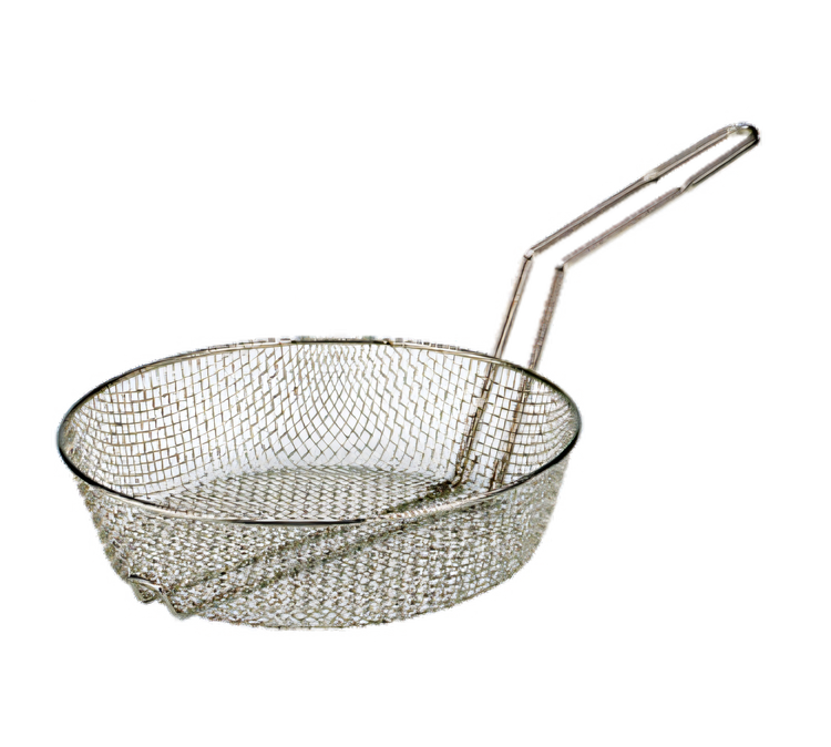 Product image #1 for 10-Inch Medium Mesh Round Nickel-Plated Wire Culinary Basket