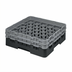 Thumbnail image #2 for Cambro Camrack Full Size 30-Compartment Glass Rack with 2 Soft Gray Extenders, Black