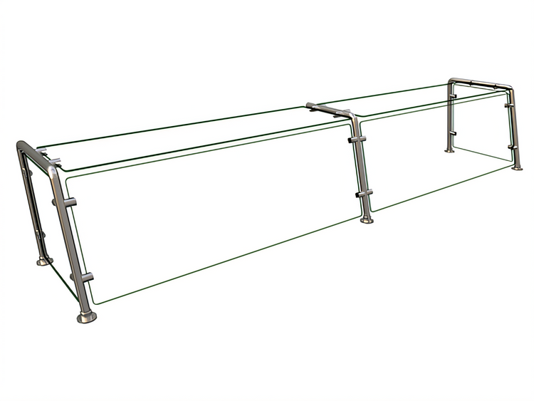 Product image #1 for Hatco Flav-R-Shield Full-Service Pass-Over Food Shield, 2-Bay, 84 Inch W x 15 Inch D x 18 Inch H
