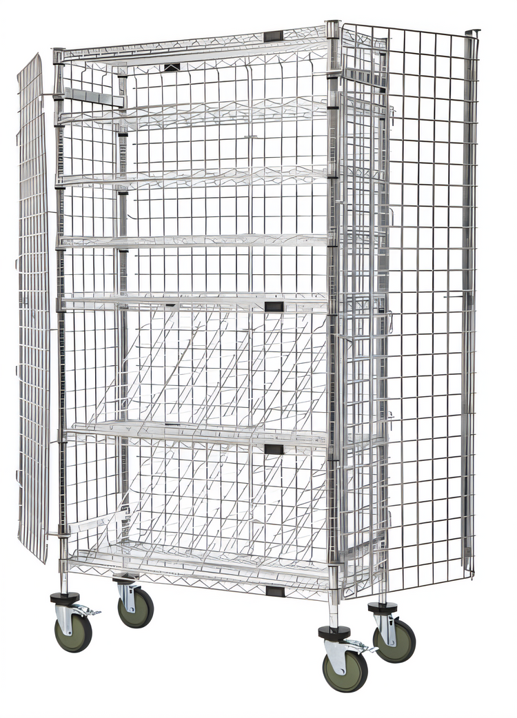 Product image #1 for 48-Inch Wide Mobile Mixed Wine Storage Security Unit with Security Doors and Casters