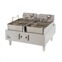 Star-Max 30 lb Twin Pot Electric Countertop Fryer, 208/240V