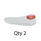 Thumbnail image #1 for T&S Brass 001637-45NS-M2 Faucet Lever Handle, 2-3/16" Long, Chrome-Plated, Red Hot Index