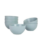 Thumbnail image #1 for Ten Strawberry Street Wazee Matte WM-7-MINBLU-6 Round China Cereal Bowl, 5.5 in Diameter, 20 oz, Mineral Blue