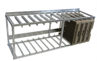 Wall-Mount Aluminum Dish Rack Holder for (13) 20