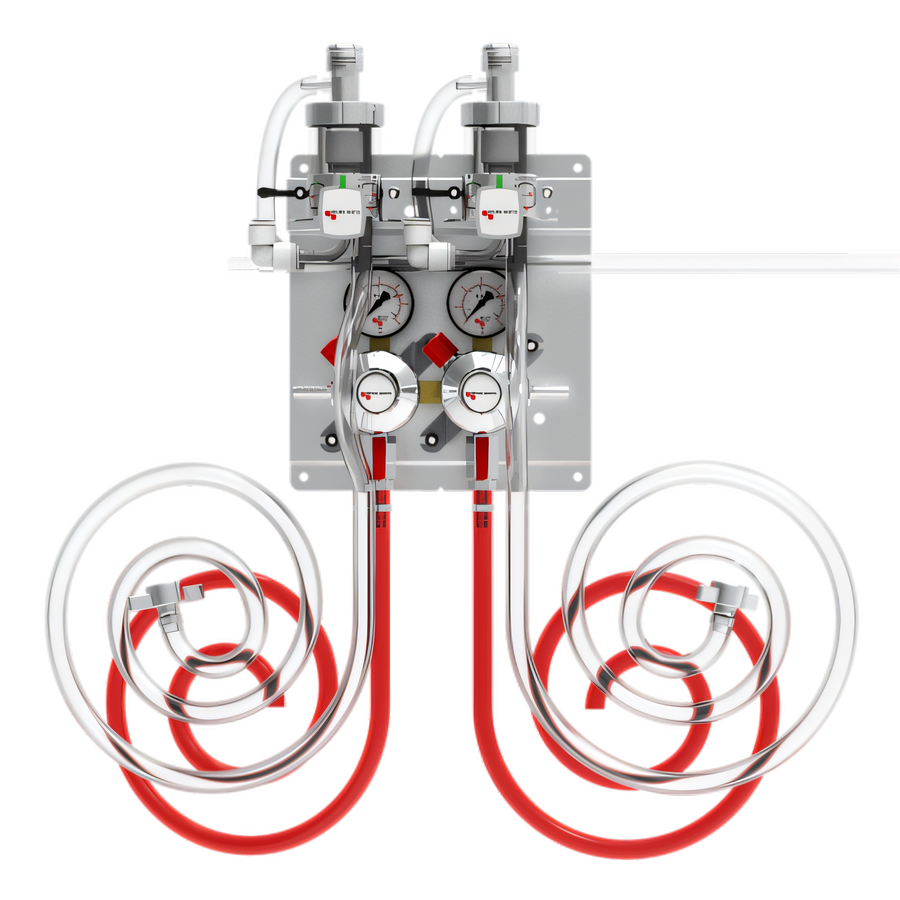 Product image #1 for Micro Matic Premium+ Secondary Regulator Panel for 2 Products with Pro-Max and 3/8-Inch Hoses