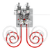 Thumbnail image #1 for Micro Matic Premium+ Secondary Regulator Panel for 2 Products with Pro-Max and 3/8-Inch Hoses