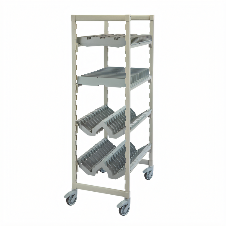 Product image #1 for Cambro Camshelving Premium Series Mobile Drying Unit, 24" x 36" x 75-1/4" H, Speckled Gray