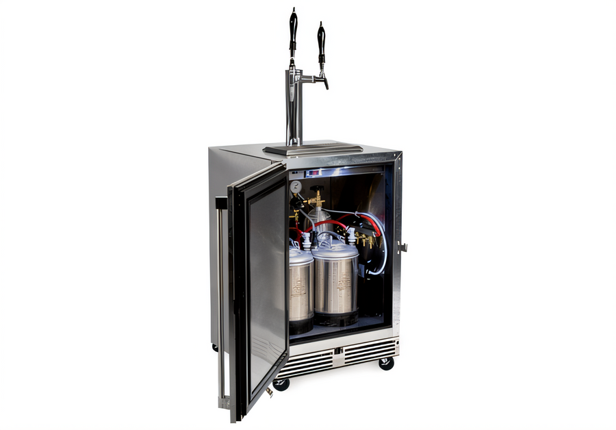 Product image #1 for Perlick Mobile Tap Nitro & Coffee or Wine Refrigerated Beverage Dispenser with 2 Faucets and Casters