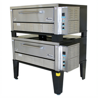 Peerless Double-Stacked Electric Deck Oven with 2 Decks and 42
