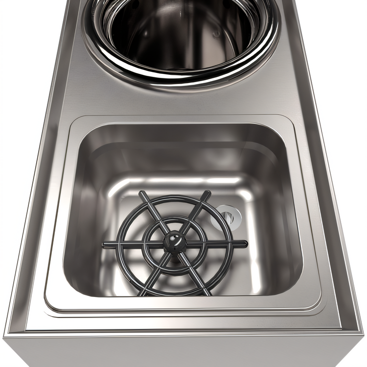 Product image #1 for BK Resources 8-Inch Underbar Speed Station with Glass Rinser, Dipper Well Faucet, 4-Inch Riser and Pedestal Base