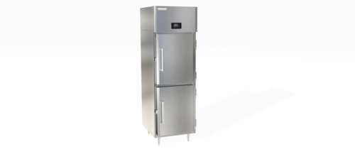 Product image #1 for Delfield Specification Line 1-Section Dual Temperature Reach-In Refrigerator/Freezer, 21 Cu. Ft., Top Refrigerator/Bottom Freezer, Half-Height Solid Doors
