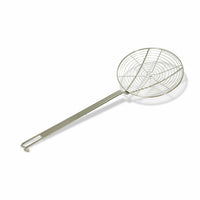 Crestware 7-Inch Round Spiral Wire Skimmer, Nickel-Plated Steel