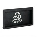 Thumbnail image #1 for Dispense-Rite FMRD-2BT Built-In Trash Door, Medium Black Polystyrene, Recycling Symbol, 7-1/2"H x 13-1/4"W x 2-1/4"D
