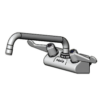 Equip 4-Inch Wall Mount Mixing Faucet with 10-Inch Swing Nozzle and Wrist Handles