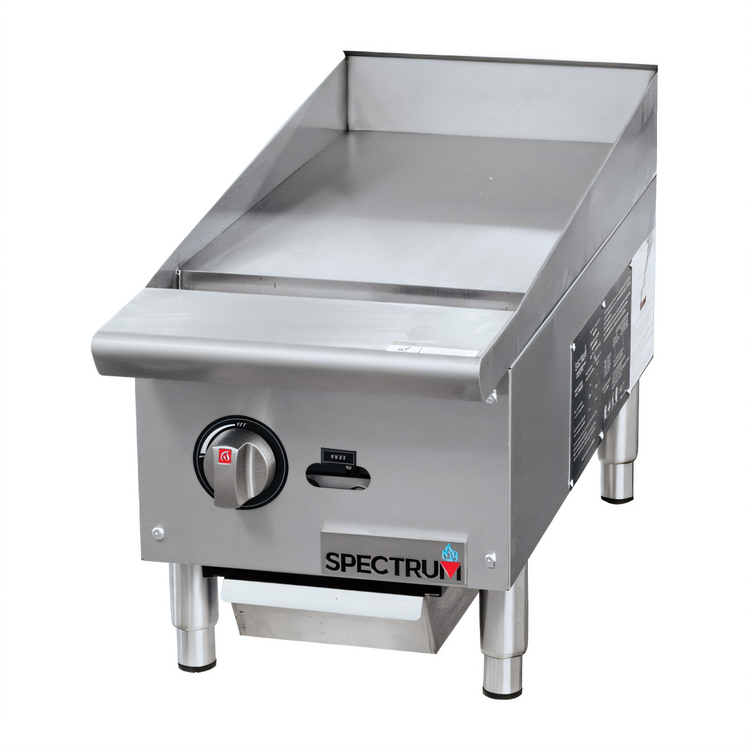 Product image #1 for Winco Spectrum™ 12-Inch Natural Gas Countertop Griddle with 30,000 BTU Burner