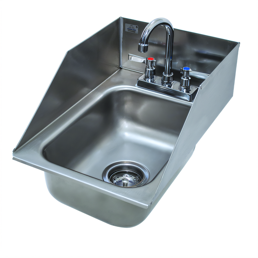 Product image #1 for Advance Tabco DI-1-10SP Drop-In Single-Compartment Stainless Steel Sink with Faucet and Drain