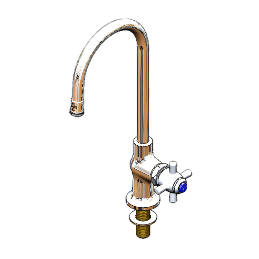 Product image #1 for T&S Brass Self-Closing Deck-Mounted Single Pantry Faucet with Rigid Gooseneck