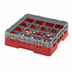 Thumbnail image #2 for Cambro Camrack® Full-Size 16-Compartment Glass Rack with Soft Gray Extender, Red