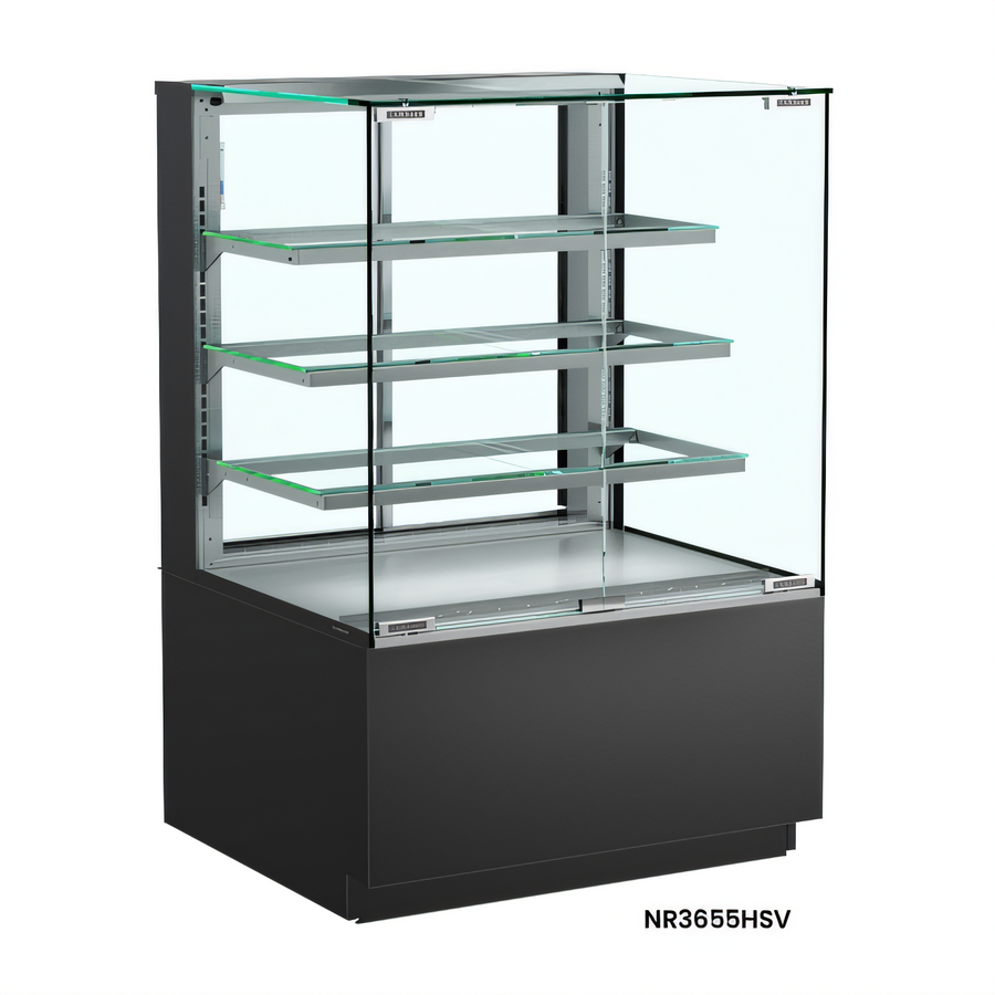 Product image #1 for Structural Concepts Reveal® Self-Service Freestanding Vertical Heated Display Case with 3 Adjustable Glass Shelves