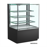 Structural Concepts Reveal® Self-Service Freestanding Vertical Heated Display Case with 3 Adjustable Glass Shelves