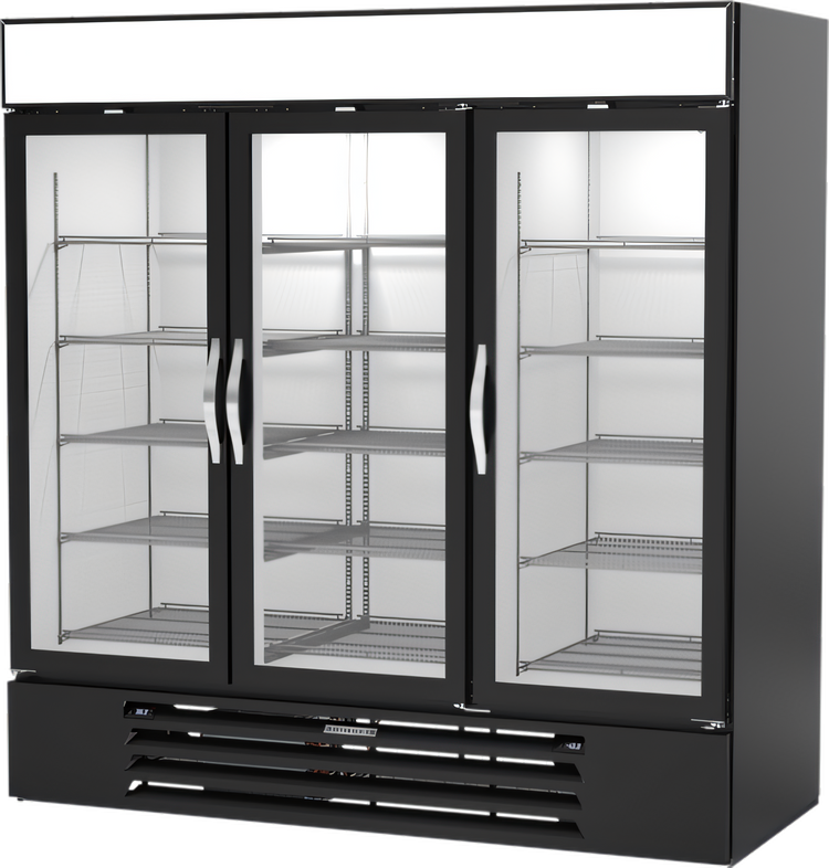 Product image #1 for Beverage-Air MarketMax Dual-Temp 3-Section Reach-In Glass Door Refrigerator/Freezer Merchandiser