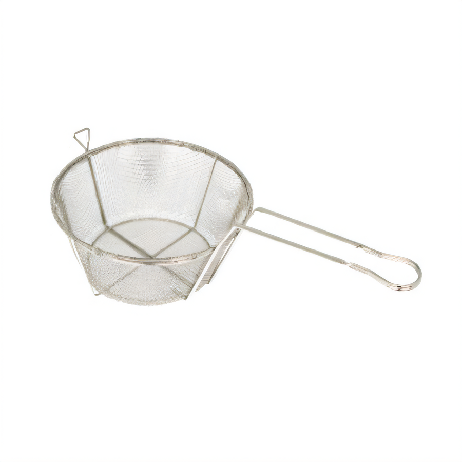Product image #1 for Winco Round Nickel-Plated Wire Fry Basket, 8-11/16 Inch Diameter, 7-1/4 Inch Handle