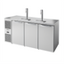 Thumbnail image #1 for True 72-Inch Three-Section Refrigerated Draft Bar Cooler with 2 Beer Towers and Stainless Steel Countertop