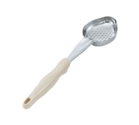 Vollrath Jacob's Pride 1-Piece 3 oz Perforated Oval Spoodle Portion Control Serving Spoon with Ivory Handle