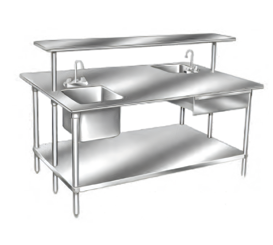 Product image #1 for Advance Tabco TSS-488 96-Inch x 48-Inch 14-Gauge 304 Stainless Steel Work Table